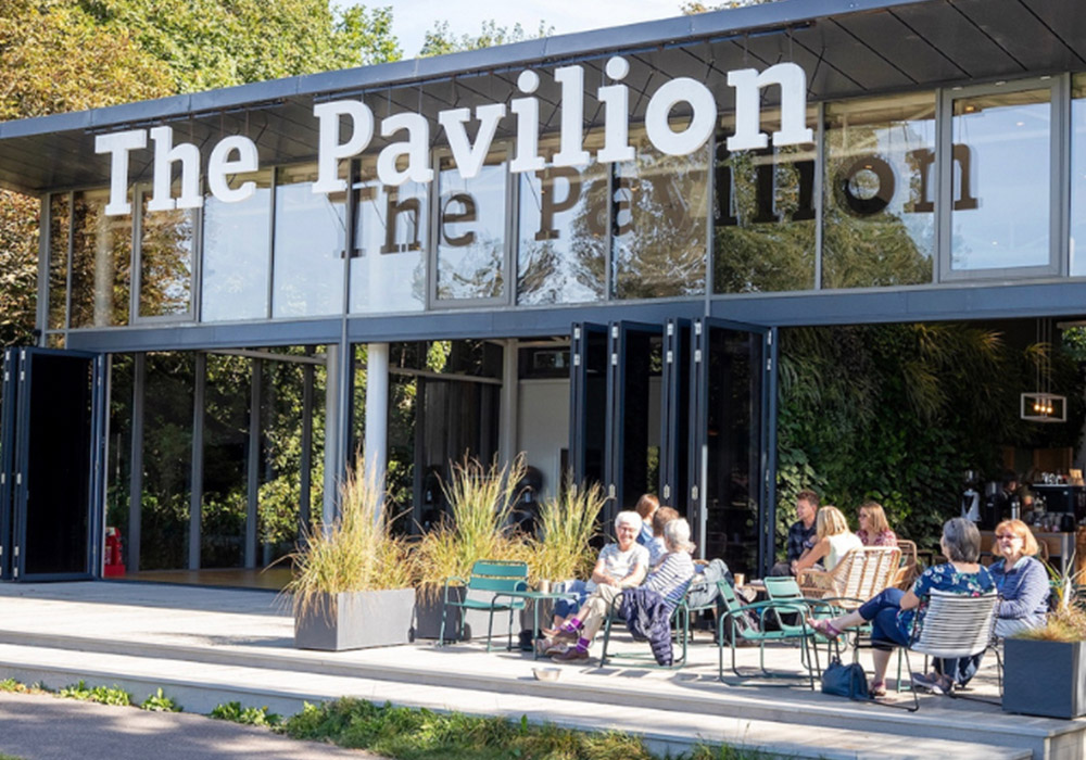 outdoor seating at the Pavilion